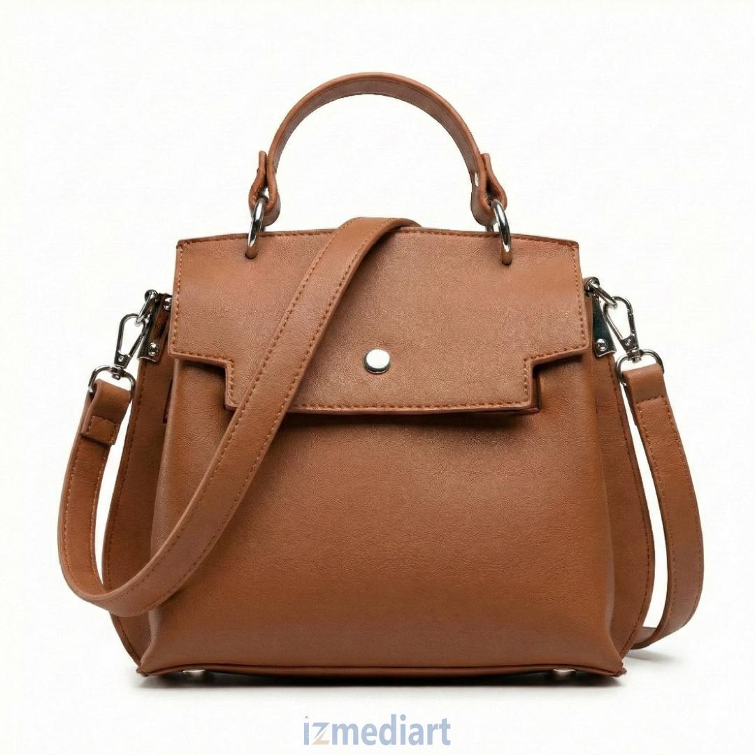 Women's Tan Hand & Shoulder Bag – Elegant Classic Design with Adjustable Strap