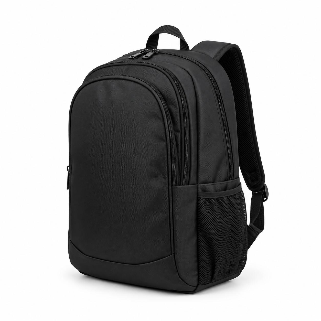 Black Multi-Pocket School Backpack