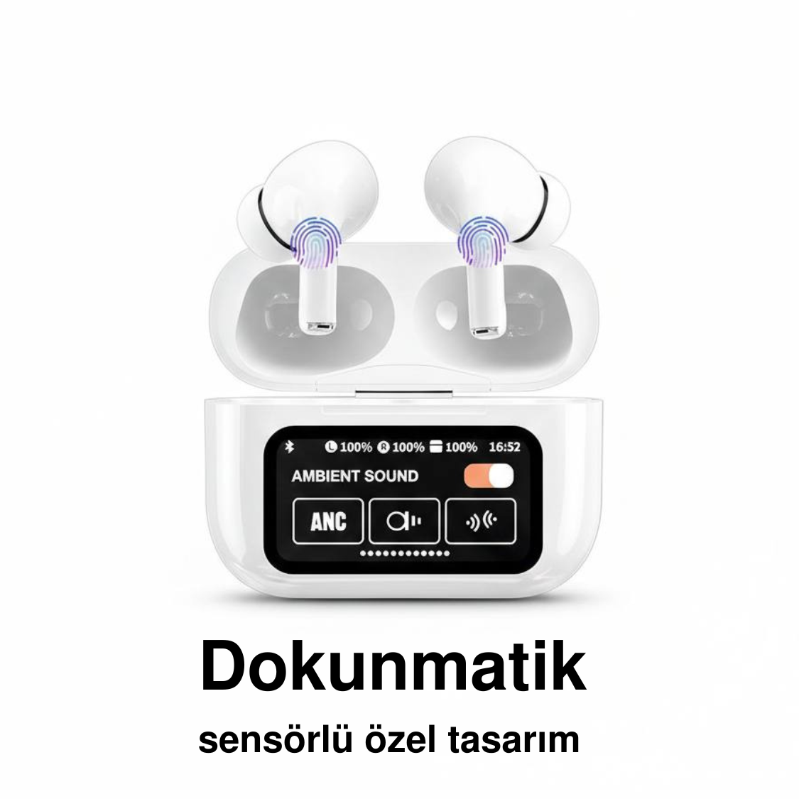 Air 9 Smart Display Bluetooth Earbuds – ANC/ENC Support, Touchscreen & HD Sound
