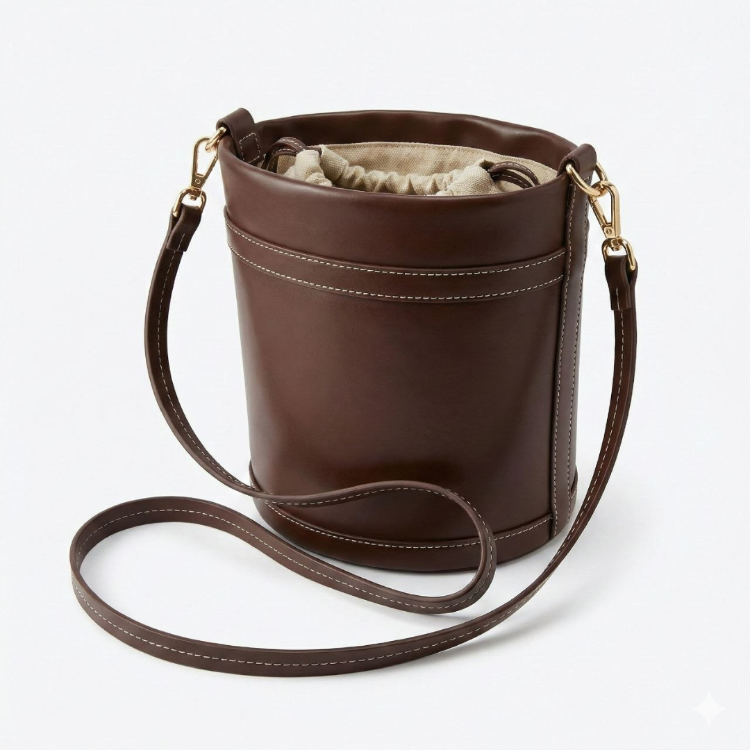 Women's Bucket Shoulder Bag – Lined & Functional Design